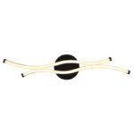 Plafonieră metal negru mat, aluminiu negru mat, plastic opal, LxWxH: 476x100x56mm, incl. LED 12W 230V, sursă 1280lm, ieșire 560lm, 3000K - imagine 4
