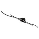 Plafonieră metal negru mat, aluminiu negru mat, plastic opal, LxWxH: 1104x130x56mm, incl. LED 30W 230V, sursă 3550lm, ieșire 1300lm, 3000K - imagine 3