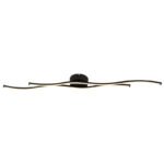 Plafonieră metal negru mat, aluminiu negru mat, plastic opal, LxWxH: 1104x130x56mm, incl. LED 30W 230V, sursă 3550lm, ieșire 1300lm, 3000K - imagine 4