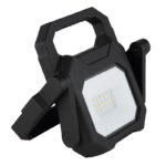 Proiector de exterior din plastic negru mat, sticlă transparentă, plastic alb, ieșire USB, mobilă, baterie inclusă CR18650 2200mAh 5V, IP54, 3 niveluri de luminozitate (100% - 50% - 25%) și semnal SOS, LxLxA: 183x182x30mm, LED 6W 5V, 800lm, 4000K - imagine 3