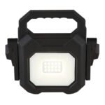 Proiector de exterior din plastic negru mat, sticlă transparentă, plastic alb, ieșire USB, mobilă, baterie inclusă CR18650 2200mAh 5V, IP54, 3 niveluri de luminozitate (100% - 50% - 25%) și semnal SOS, LxLxA: 183x182x30mm, LED 6W 5V, 800lm, 4000K - imagine 4