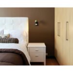 Aplica Spotlight metal negru mat, aluminiu cupru mat, aluminiu negru mat, aluminiu negru mat, plastic de culoare fumurie, întrerupător cu basculă pe articol, LxA: 70x90mm, AL: 120mm, fără 1x GU10 25W 230V