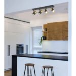 Spotlight metal negru mat, aluminiu cupru mat, aluminiu negru mat, plastic fumuriu, LxLxA: 560x60x120mm, fără 4x GU10 25W 230V - imagine 3