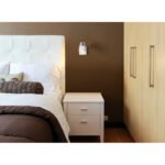 Aplica Spotlight metal alb mat, aluminiu nichel mat, aluminiu alb mat, plastic transparent, întrerupător pe articol, LxA: 70x90mm, AL: 120mm, fără 1x GU10 25W 230V
