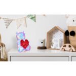 Lampă de masă din plastic cu efect de cristal transparent, cablu PVC alb, comutator basculant pe cablu, fără adaptor, cablu USB inclus, inclusiv adaptor 10W DC5V 2A, LxLxA: 260x205x320mm, lungime cablu 2000mm, inclusiv 200x LED 0.03W 5V, 8000K - imagine 2