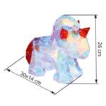 Lampă de masă din plastic cu efect de cristal transparent, plastic cu efect de cristal roșu, cablu PVC transparent, comutator de presiune, fără adaptor, cablu USB inclus, LxLxA: 300x140x260mm, lungime cablu 1800mm, inclusiv LED 0.03W 5V, 6000K - imagine 6