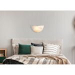 Aplica de perete, crom, alb, sticla mata, pietre decorative transparente, linii decorative, WxH: 300x180, AL: 65, excl 1xE27 60W 230V Illu. - imagine 2