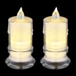 lampă de masă plastic transparent, plastic satinat, comutator glisant, Baterie inclusă 3x LR1130, ø: 45mm, H: 95mm, Set Cantitate 2Stk., incl. LED 0.25W 4.5V, 2900K - imagine 3