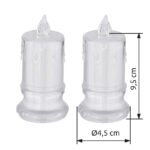 lampă de masă plastic transparent, plastic satinat, comutator glisant, Baterie inclusă 3x LR1130, ø: 45mm, H: 95mm, Set Cantitate 2Stk., incl. LED 0.25W 4.5V, 2900K - imagine 6