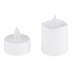 Articol de decor plastic alb, plastic satinat, comutator glisant, Efect de foc, Baterie inclusă 1x CR2032 210mAh, ø: 37mm, Set cantitate 16Stk., incl. LED 0,02 W 3 V, sursă 4 lm, ieșire 3 lm, 2300 K - imagine 3