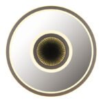 Plafonieră metal gri mat, oțel inoxidabil oglindit, aluminiu gri mat, plastic opal, acrilic oglindit efect 3D, mai multe niveluri prin comutator de perete, funcție de memorie, ø: 432mm, H: 50mm, incl. LED 40W 230V, sursă 4630lm, ieșire 2400lm, 3000K - imagine 4