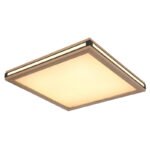 Plafonieră metal alb/negru mat, MDF lemn optic închis, plastic alb, memorie, 1 lumină principală, 2 s eitliches Licht, 3 ambele împreună, L x l x I: 450x450x75mm, LED 24W, 2650lm Sursă, 1340lm Ieșire, LED 20W 230V, 2250lm Sursă, 1110lm Ieșire, 3000K