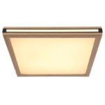 Plafonieră metal alb/negru mat, MDF lemn optic închis, plastic alb, memorie, 1 lumină principală, 2 s eitliches Licht, 3 ambele împreună, L x l x I: 450x450x75mm, LED 24W, 2650lm Sursă, 1340lm Ieșire, LED 20W 230V, 2250lm Sursă, 1110lm Ieșire, 3000K - imagine 4