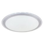 Plafoniera metal alb argintiu, acrilic alb transparent, compatibila cu Google Assistant si Alexa, reglabila, memorie, lumina de noapte, telecomandă, schimbător și fixare a culorii, ø530 V:83, LED 30W+LED RGB 5W 230V, 180-1800lm, CCT 3000-6500K - imagine 5