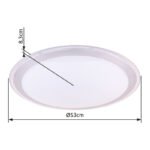 Plafoniera metal alb argintiu, acrilic alb transparent, compatibila cu Google Assistant si Alexa, reglabila, memorie, lumina de noapte, telecomandă, schimbător și fixare a culorii, ø530 V:83, LED 30W+LED RGB 5W 230V, 180-1800lm, CCT 3000-6500K - imagine 6