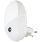Lampa de veghe alb ,plastic alb, mufă directă, cu LED, senzor de lumina inclus,, WxH:. 65x100, AL 75, inclusiv 4xLED 0.6W 230V, 20lm, 6500K - imagine 3