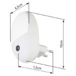 Lampa de veghe alb ,plastic alb, mufă directă, cu LED, senzor de lumina inclus,, WxH:. 65x100, AL 75, inclusiv 4xLED 0.6W 230V, 20lm, 6500K - imagine 6