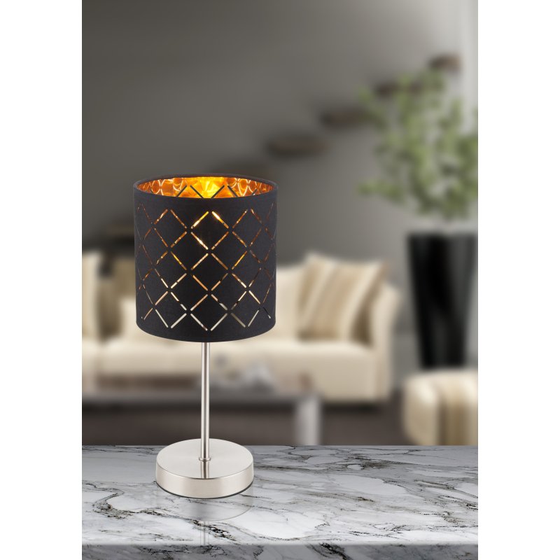 clarke-15229t-g21458-4 Veioză Clarke, Nichel mat, E14 1x40W, Ø150mm, Globo - imagine 1