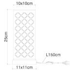 Veioza nichel mat, textil negru auriu metalizat, abajur cu perforații pentru décor, cablu de 1,5 m, , comutator, LxlxH: 110x110x250, excl. 1xE14 40W 230V. - imagine 3
