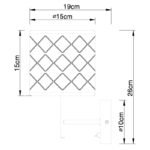 Aplica de perete nichel mat, textil negru auriu metalizat, abajur cu perforații pentru décor WxH: 150x260, AL: 190, excl. 1xE14 40W 230V. - imagine 3