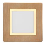Plafonieră alb metalic, reproducere din lemn acrilic, alb acrilic, L x l x I: 300x300x50mm, inclusiv LED 23,4W 230V, sursă 2560lm, putere 1300lm, CCT 2700-6500K, interior LED 2700K, exterior LED 6500K - imagine 5