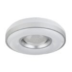 Plafoniera, metal alb, acril mat, argintiu metalizat, D: 410, H: 100, inclusiv 1xLED 24W 230V, 1340lm, 3000K - imagine 2