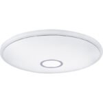 Plafoniera, alb acrilic, crom, efect strălucitor, compatibil cu Google Assistant și Alexa, temporizator, reglabil, telecomandă, schimbarea și fixarea culorilor,Ø500 V:65,LED 30W+RGB LED 5W 230V,sursă 3400lm, ieșire 2400lm,schimbare culori 3000-6500K - imagine 4
