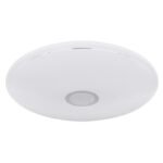 Plafoniera, metal alb, alb acrilic, crom, compatibila cu Google Assistant si Alexa, timer, functie memorie, reglabila, telecomanda.control, schimbător și fixare a culorii,ø680 V:90,LED 30W+RGB LED 5W 230V, ieșire 2250lm,schimbarea culorii 3000-6500K - imagine 3
