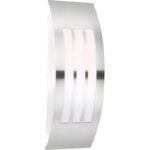 Aplica de exterior din oțel inoxidabil,sticla,, IP44, LxH: 100x320, AL: 90, excl 1xE27 20W 230V