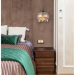 Lampă cu suspensie metal negru mat, sticlă fumurie, cristale de sticlă transparente, cablu textil negru, înălțimea poate fi scurtată (lampă cu suspensie), ø: 280mm, I: 1200mm, fără 1x E27 LED 9W 230V - imagine 2