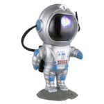 Lampă de masă plastic argintiu, gri, albastru, plastic transparent, negru, roșu, cablu PVC negru, comutator cu buton, comutator în trepte, schimbător de culori RGB, excl. adaptor, cablu USB inclus, 120x110x225mm, cablu 1200 mm, incl. LED RGB 4.5W 5V