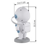 Lampă de masă plastic argintiu, gri, albastru, plastic transparent, negru, roșu, cablu PVC negru, comutator cu buton, comutator în trepte, schimbător de culori RGB, excl. adaptor, cablu USB inclus, 120x110x225mm, cablu 1200 mm, incl. LED RGB 4.5W 5V - imagine 6