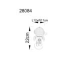 Lampă de masă plastic alb, gri, albastru, transparent, roșu, argintiu, cablu PVC negru, comutator de presiune, comutator în trepte, schimbător de culori RGB, exc. adaptor, incude cablu USB-A - USB-C, 120x110x220mm, cablu 1200mm, incl. LED RGB 6W 230V - imagine 6
