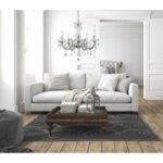 Candelabru, transparent,crom, cristale acrilice, D: 440, H: 1280, excl 5xE14 40W 230V - imagine 2