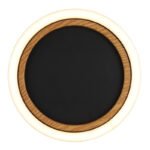 Plafonieră metal negru mat, ABS negru mat, aluminiu aspect lemn închis, plastic opal, ø: 205mm, H: 51mm, incl. LED 12W 230V, sursă 1430lm, ieșire 490lm, 3000K - imagine 4