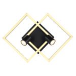 Corp de iluminat de tavan metal negru mat, plastic alb, comutare funcțională prin întrerupător de perete, L x l x I: 420x420x190mm, incl. LED 36W 230V, sursă 3450lm, putere 2600lm, 3000K, fără becuri 2xGU10 35W 230V - imagine 4