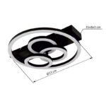 Plafonieră metal negru mat, plastic negru mat, acril opal, dimmable, mai multe niveluri prin comutator de perete, funcție de memorie, lumină de noapte, telecomandă, 350x330x88mm, incl. LED 40W 230V, sursă 580-5800lm, ieșire 238-2380lm, CCT 2700-6500K - imagine 6