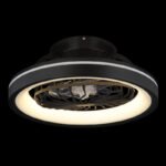 Ventilator de plafon plastic negru mat, plastic alb, dimmable, mai multe niveluri prin întrerupător de perete, memorie, lumină de noapte, cronometru, telecomandă, 25m², ø:480mm H:200mm, LED 40W+RGB LED 6W 230V,sursă 3600lm,ieșire 2400lm,CCT2700-6500K - imagine 3