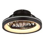 Ventilator de plafon plastic negru mat, plastic alb, dimmable, mai multe niveluri prin întrerupător de perete, memorie, lumină de noapte, cronometru, telecomandă, 25m², ø:480mm H:200mm, LED 40W+RGB LED 6W 230V,sursă 3600lm,ieșire 2400lm,CCT2700-6500K - imagine 4