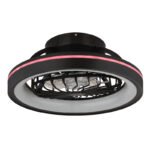 Ventilator de plafon plastic negru mat, plastic alb, dimmable, mai multe niveluri prin întrerupător de perete, memorie, lumină de noapte, cronometru, telecomandă, 25m², ø:480mm H:200mm, LED 40W+RGB LED 6W 230V,sursă 3600lm,ieșire 2400lm,CCT2700-6500K - imagine 5