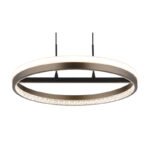 Suspensie metal negru mat, aluminiu gri închis, plastic cristale clare, mai multe niveluri prin comutator de perete, funcție de memorie, lumină de noapte, ø: 397mm, H: 1500mm, incl. LED 40W 230V, 4400lm sursă, 1790lm ieșire, CCT 3000/4000/6000K - imagine 4