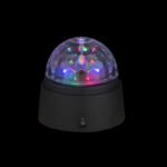 Veioza disco, din plastic negru, transparent, întrerupător, excl 1,5V 3x AA, D. 90, H: 90, inclusiv 6xLED 0,06W 3V, colorat. - imagine 3