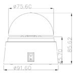 Veioza disco, din plastic negru, transparent, întrerupător, excl 1,5V 3x AA, D. 90, H: 90, inclusiv 6xLED 0,06W 3V, colorat. - imagine 4