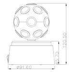 Veioza disco,din plastic negru, multicolor, comutator ,excl  3x AA  1,5V, H: 120, inclusiv 1xLED 0,06W 3V, alb. - imagine 3