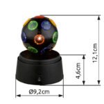 Veioza disco,din plastic negru, multicolor, comutator ,excl  3x AA  1,5V, H: 120, inclusiv 1xLED 0,06W 3V, alb. - imagine 4