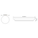 Aplica de exterior plastic alb, metal argintiu, IP54, D: 330, H: 56, inclusiv 1xLED 24W 230V, 1900lm, 3000K - imagine 3