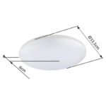 Aplica de exterior plastic alb, metal argintiu, IP54, D: 330, H: 56, inclusiv 1xLED 24W 230V, 1900lm, 3000K - imagine 4