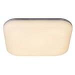Aplica de exterior plastic alb, metal argintiu, IP54, LxWxH: 330x330x56, inclusiv 1xLED 24W 230V, 1900lm, 3000K - imagine 3