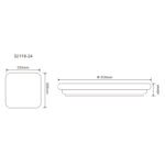 Aplica de exterior plastic alb, metal argintiu, IP54, LxWxH: 330x330x56, inclusiv 1xLED 24W 230V, 1900lm, 3000K - imagine 4