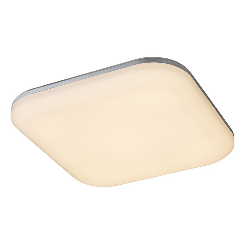 dori-32119-24-g22608 Aplica de exterior plastic alb, metal argintiu, IP54, LxWxH: 330x330x56, inclusiv 1xLED 24W 230V, 1900lm, 3000K - imagine 1